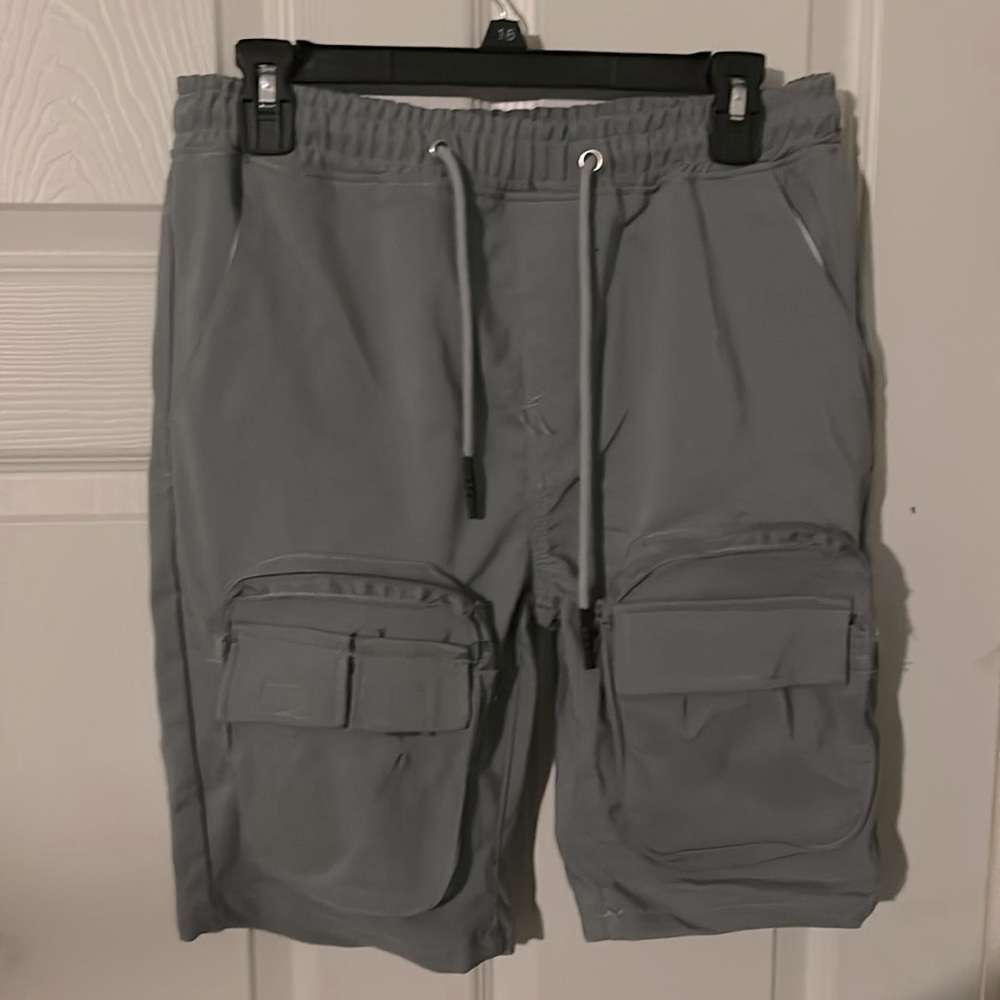 Grey Cargo Shorts